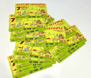 20 BILLETES DE TRANSPORTE OLIMPIADAS 92 BARCELONA 