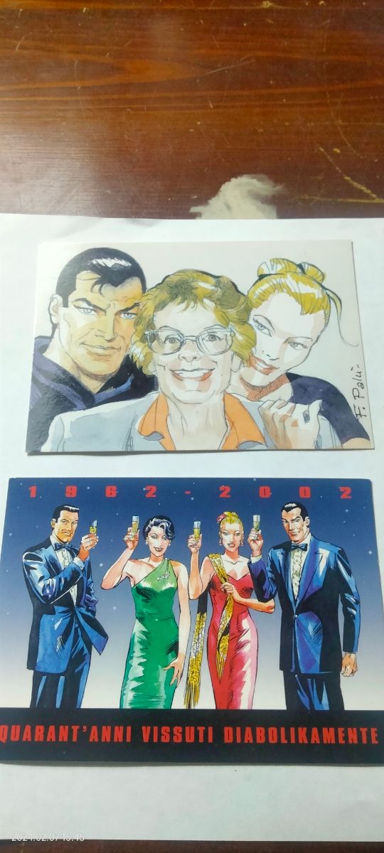 Diabolik lotto 6 cartoline 