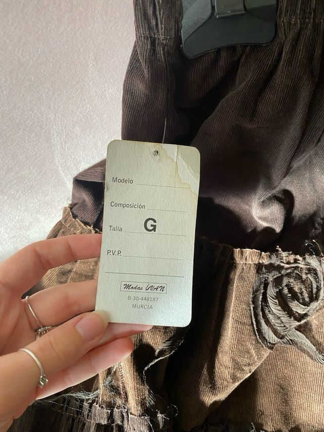 falda hippie de volantes