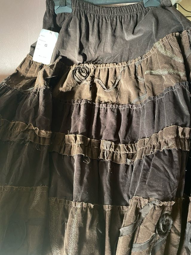 falda hippie de volantes