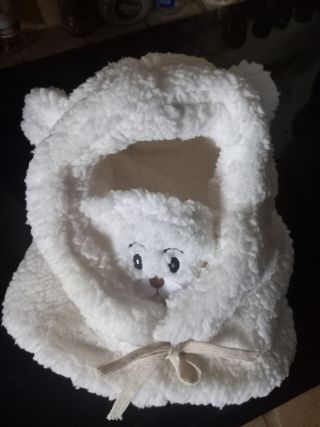 Cappello orsetto bianco