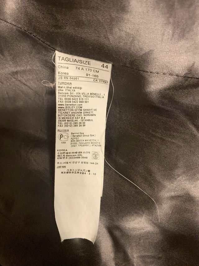 Cappotto in lana Benetton