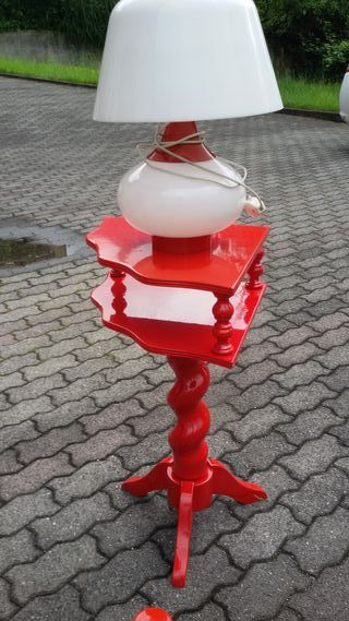 Tavolini sedie e lampada,  parure originale 