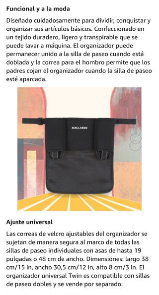 Mclaren organizador universal cochecito