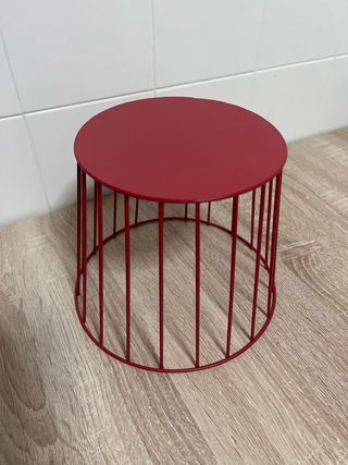 Cesta rejilla metal roja