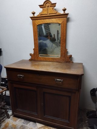 Cómoda madera + Espejo