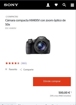 Camara compacta Sony DSC-HX400V