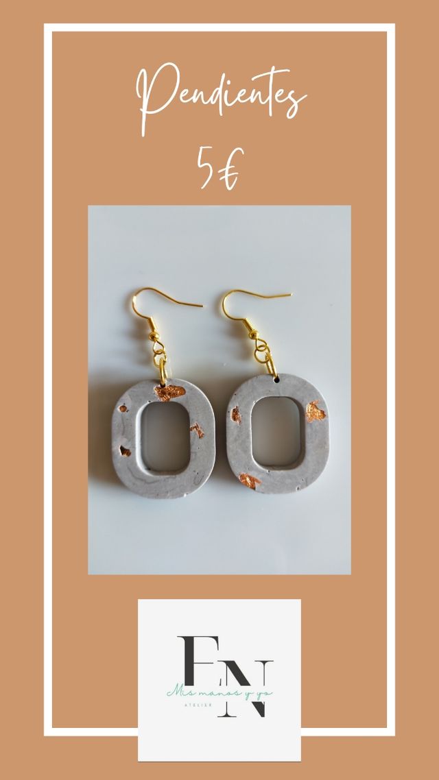 Pendientes de resina hechos a mano