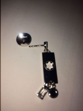 Montblanc Bohème Pendientes Plata Ónix/Cristal 