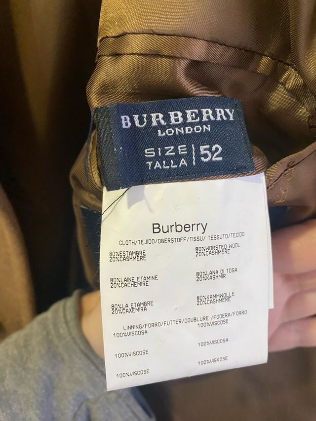 abrigo camel - burberry