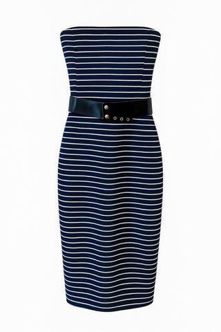 Michael Kors Vestido Tubo Rayas con Cinturón