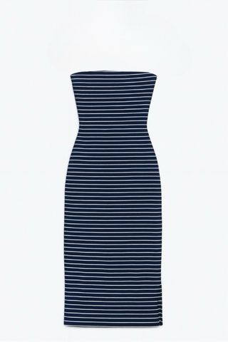 Michael Kors Vestido Tubo Rayas con Cinturón