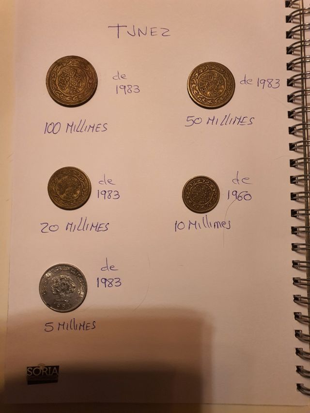 Monedas del mundo Tunez