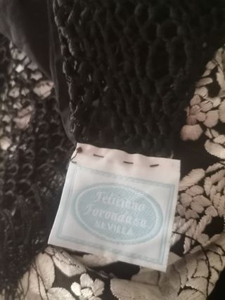 Mantón de manila de seda natura