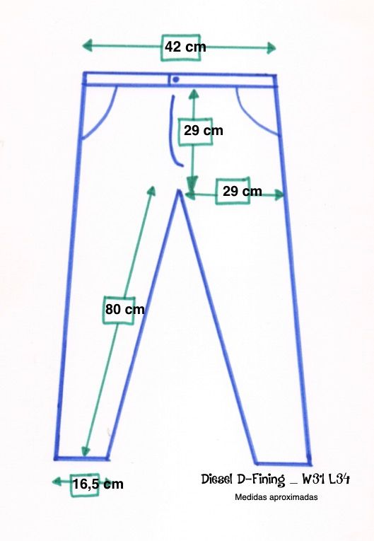 Diesel D-Fining. Pantalón vaquero. W31 L34