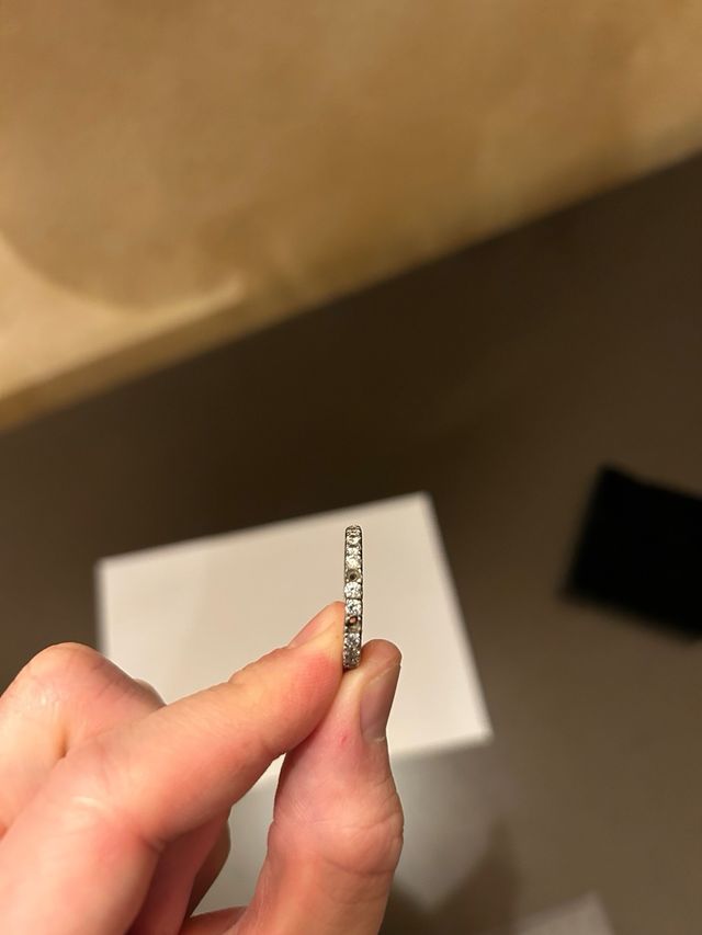 Anello argento 925 con finti diamanti