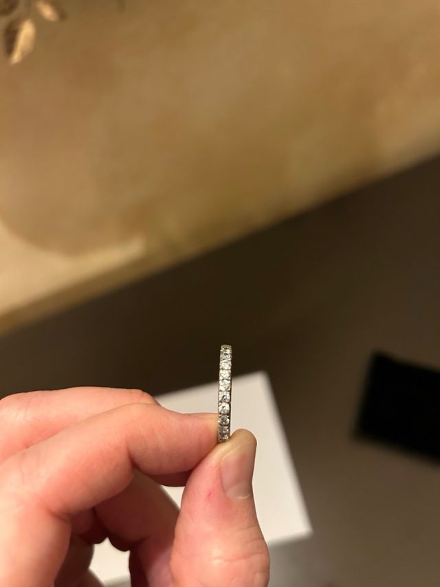 Anello argento 925 con finti diamanti