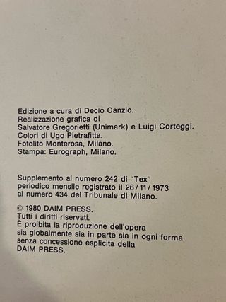 Tex e gli indiani edizioni CEPIM 1980 edicola