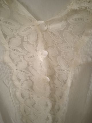 Vestaglia da notte con pizzo vintage anni 70