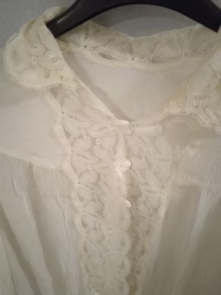 Vestaglia da notte con pizzo vintage anni 70