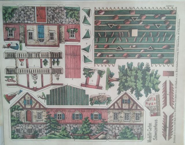 Lote 2 recortables litografías alemanas