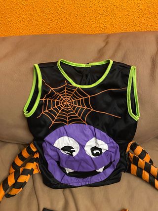 disfraz de araña. talla 4-6 años