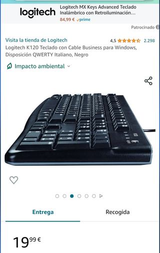 Teclado ordenador LOGITECH K 120