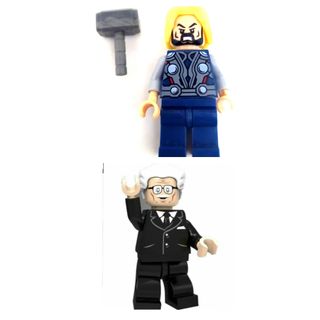 Figuras Thor y Stan Lee (creador Marvel)