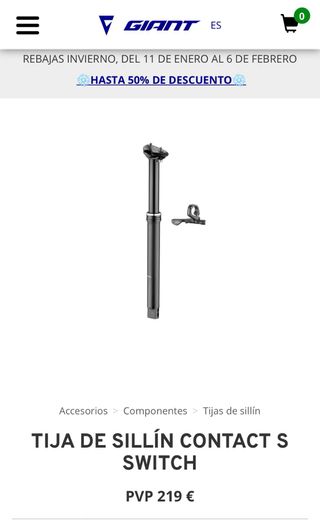 TIJA TELESCOPICA GIANT CONTACT SWITCH TALLA S