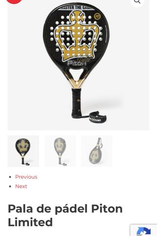 Pala padel Black Crown Piton Limited 