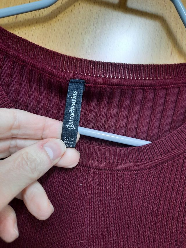 Jersey canalé burdeos nuevo