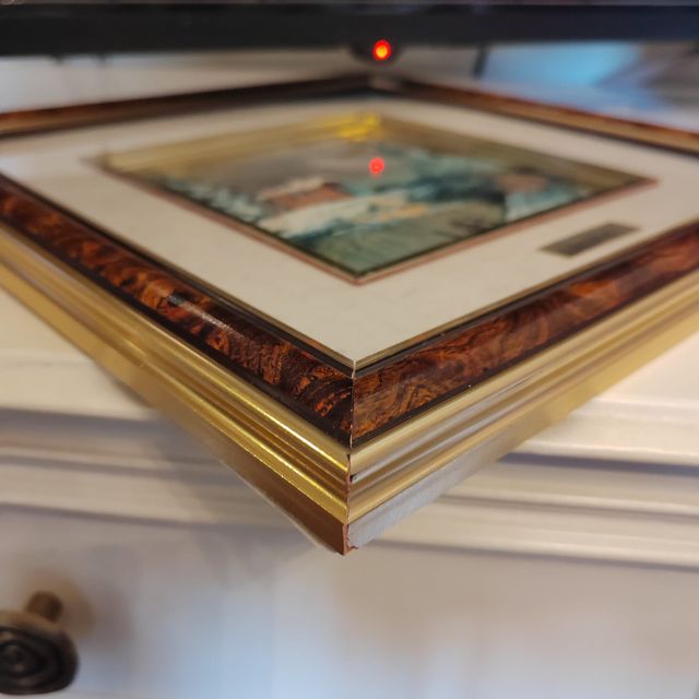 Quadretto dipinto su foglia d'oro