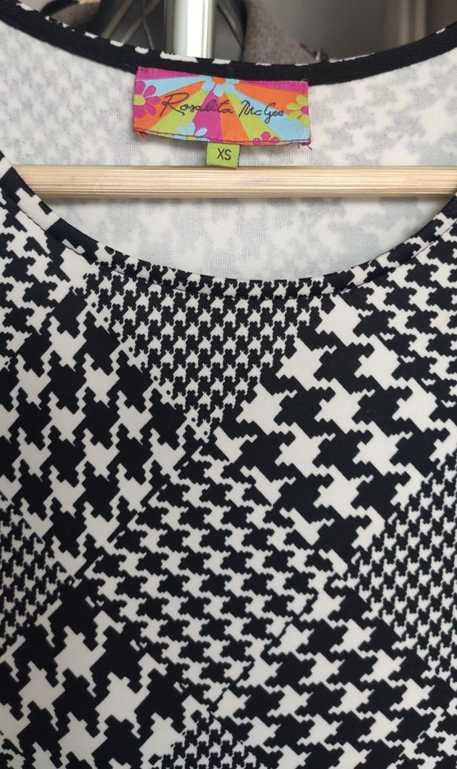 Vestido gris y negro 