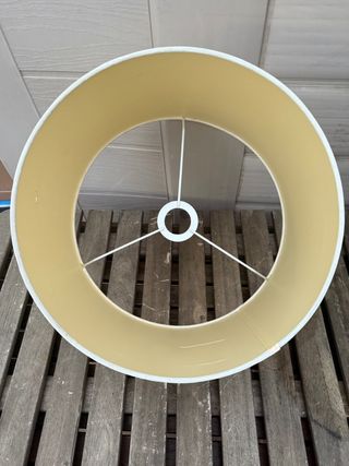 Pantalla de lampara grande blanca