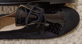 Bailarinas de piel con cordones nuevas