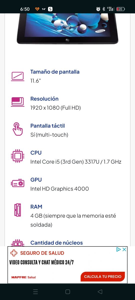 Samsung Ativ 700T i5