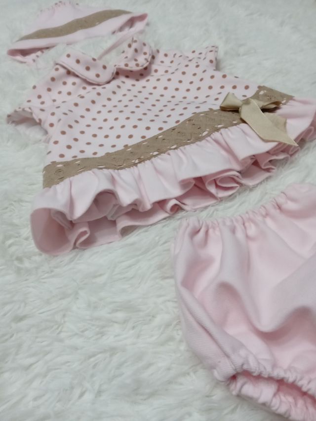 Conjunto con ranita y capotita 6 Rosa