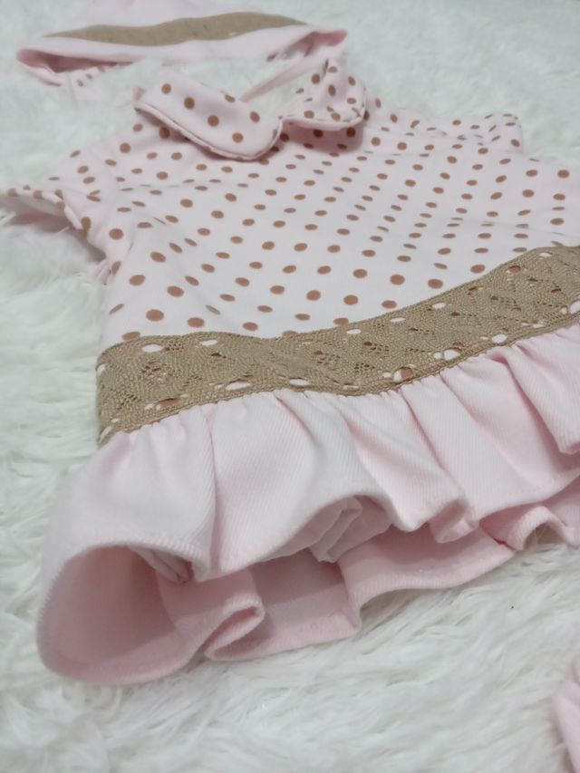 Conjunto con ranita y capotita 6 Rosa