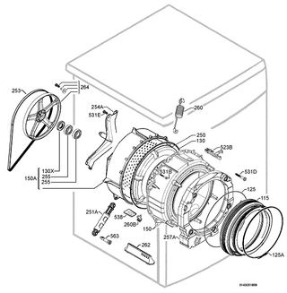 Polea y correa lavadora electrolux