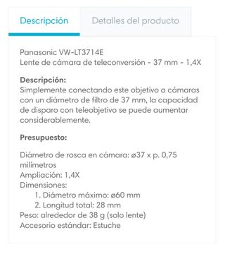 Convertidor a tele objetivo