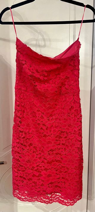 Vestido palabra de honor en encaje guipur nuevo