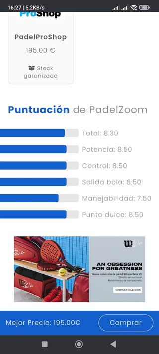 Pala de pádel oxdog ultimate tour 2023