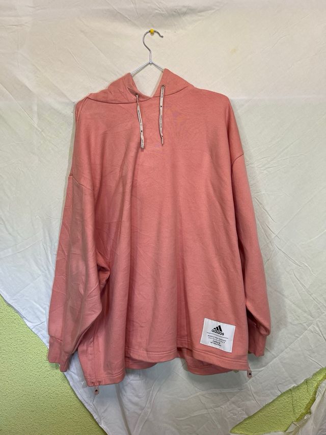 Sudadera Adidas Rosa Palo con cierre elástico