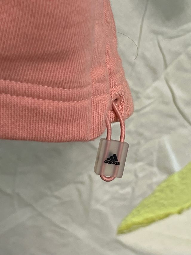 Sudadera Adidas Rosa Palo con cierre elástico