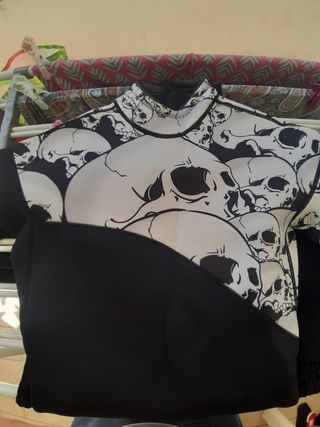 Muta subacquea 3 mm taglia S disegno teschi