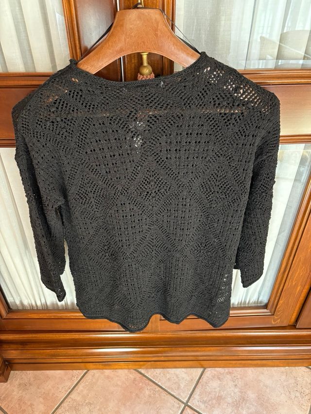 maglia traforata nera