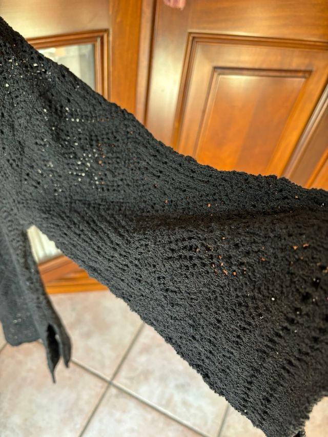 maglia traforata nera