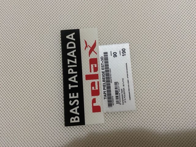 Base de cama tapizada 190x090cm 