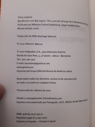 Empresas ganadoras y empresas perdedoras