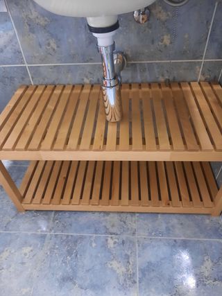 Lavabo con encimera y estanteria